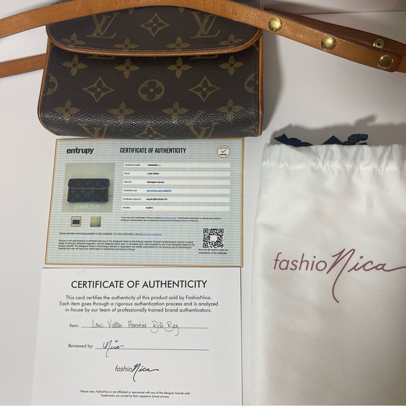 Louis Vuitton Monogramed Belt Bag 💎 AUTHENTICATED 💎 Belly Bag Serial FL0013 - Picture 15 of 17